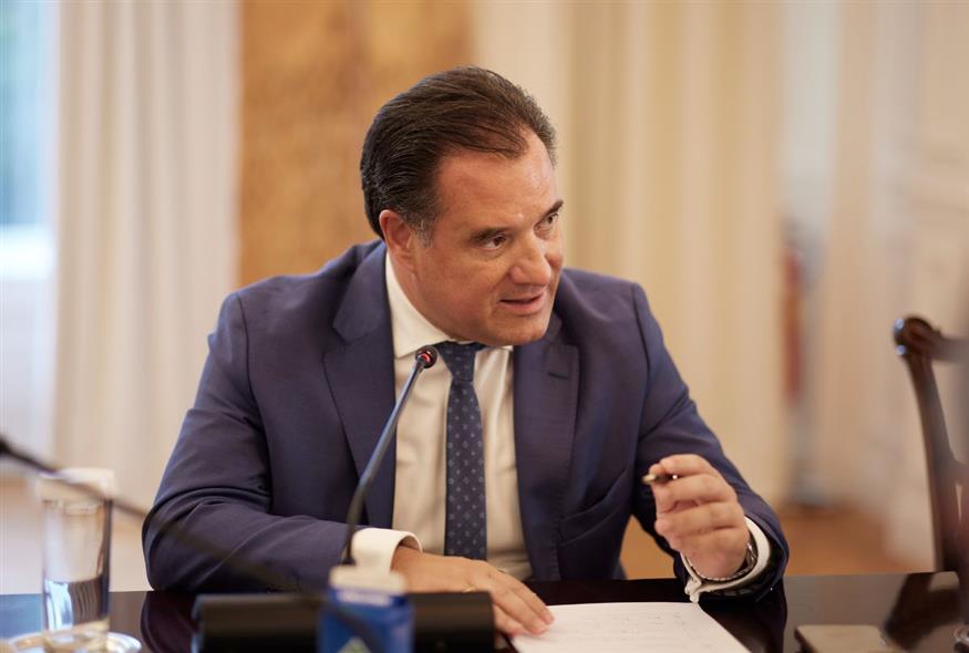 Ο υπουργός Ανάπτυξης Άδωνις Γεωργιάδης (ΔΗΜΗΤΡΗΣ ΠΑΠΑΜΗΤΣΟΣ/ΓΡΑΦΕΙΟ ΤΥΠΟΥ ΠΡΩΘΥΠΟΥΡΓΟΥ/EUROKINISSI)