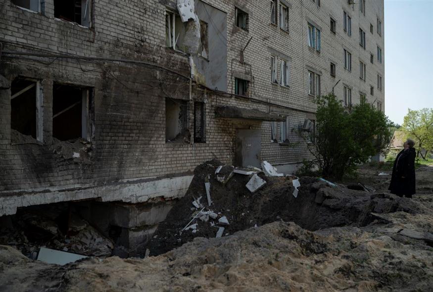 Η ουκρανική πόλη Λιμάν (AP Photo/Leo Correa)