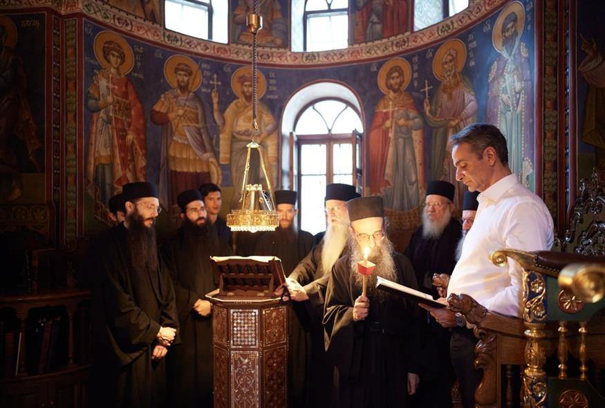 Επίσκεψη του πρωθυπουργού στο Άγιον Όρος (EUROKINISSI)