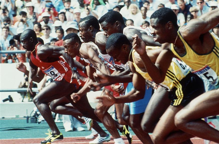 AP/IMAGES: Οι έξι από τους οκτώ αθλητές της κούρσας των 100μ. στους Ολυμπιακούς Αγώνες της Σεούλ, έκαναν χρήση αναβολικών. Μόνο ο Μπεν Τζόνσον πιάστηκε τότε!