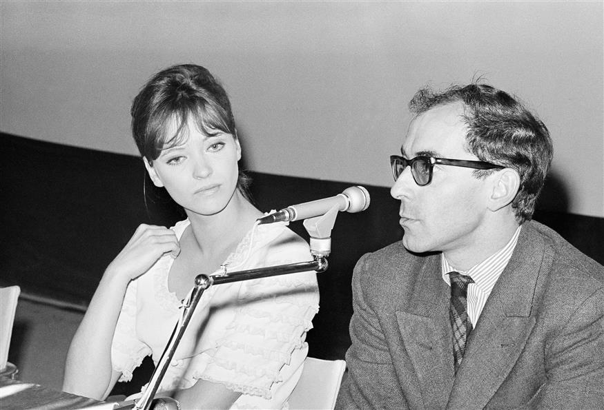 Η Άννα Καρίνα με τον Ζαν -Λικ Γκοντάρ στο Φεστιβάλ Βενετίας το 1965