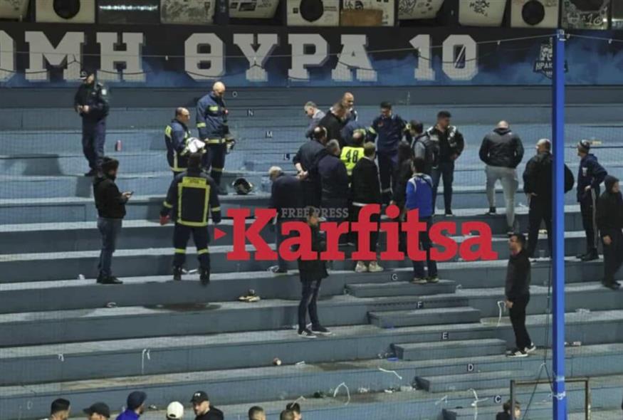 Κατάρρευση μέρους ξύλινης κερκίδας στο Ιβανώφειο (karfitsa.gr)