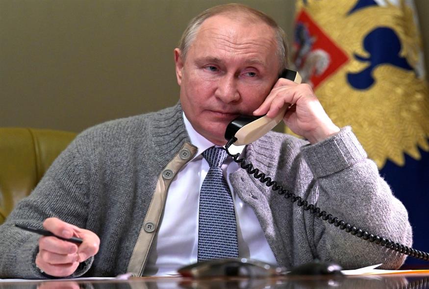 Ο Ρώσος πρόεδρος Βλαντίμιρ Πούτιν (Alexei Nikolsky, Sputnik, Kremlin Pool Photo via AP)