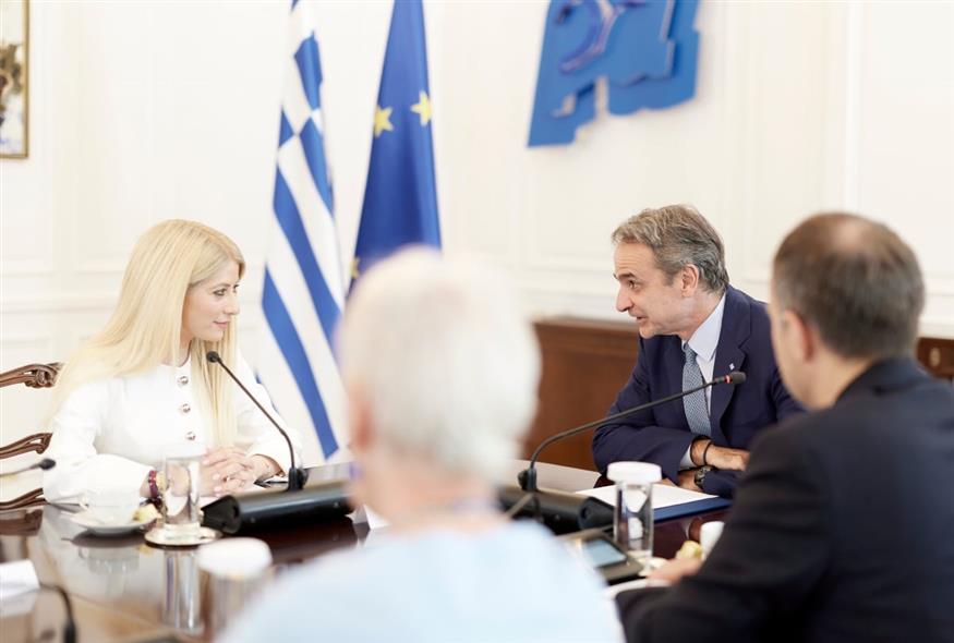 Κυριάκος Μητσοτάκης - Αννίτα Δημητρίου (EUROKINISSI)