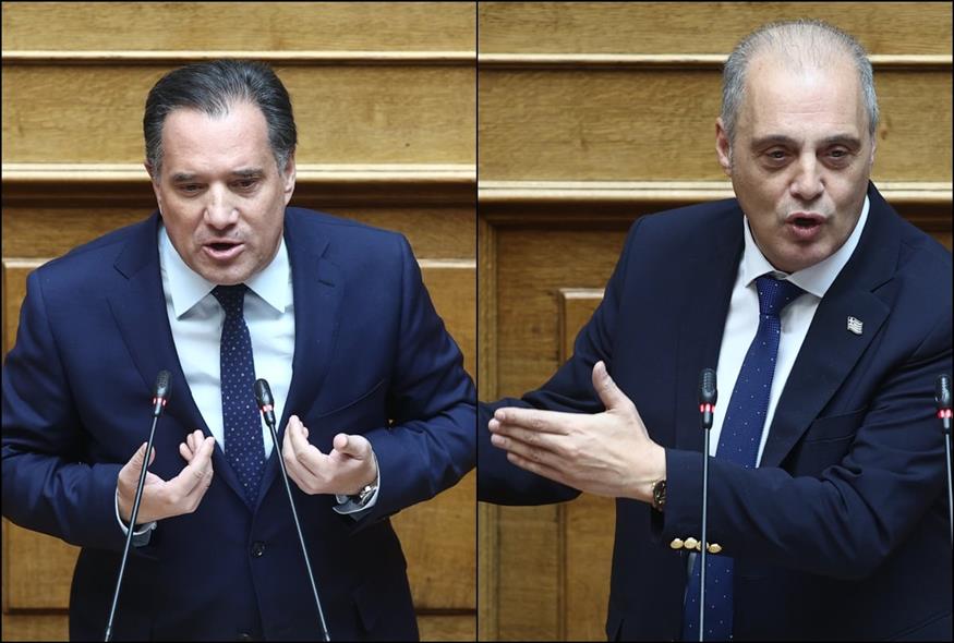 Γεωργιάδης και Βελόπουλος στη Βουλή (EUROKINISSI)