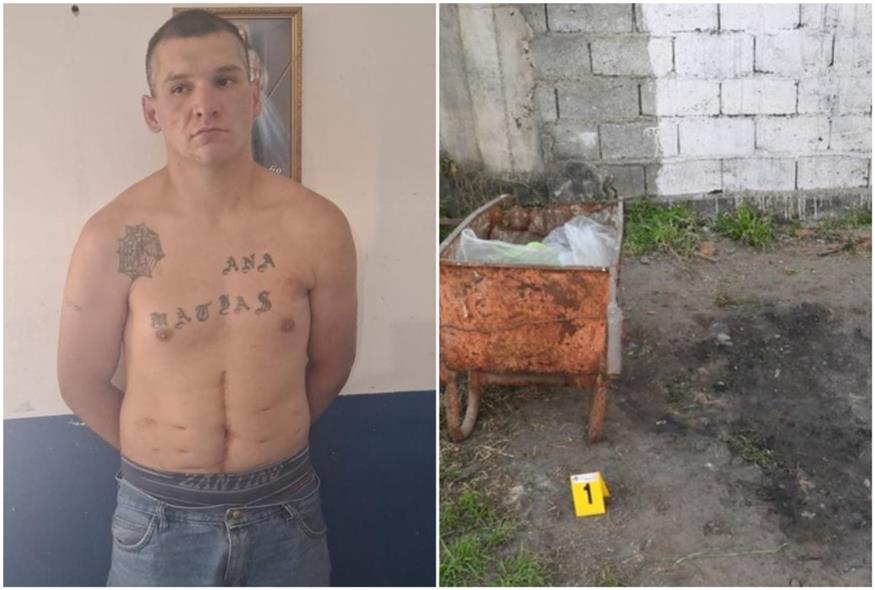 Αριστερά ο φερόμενος ως δολοφόνος και δεξιά ο τόπος που έθαβε τα θύματά του (πηγή: clarin.com)