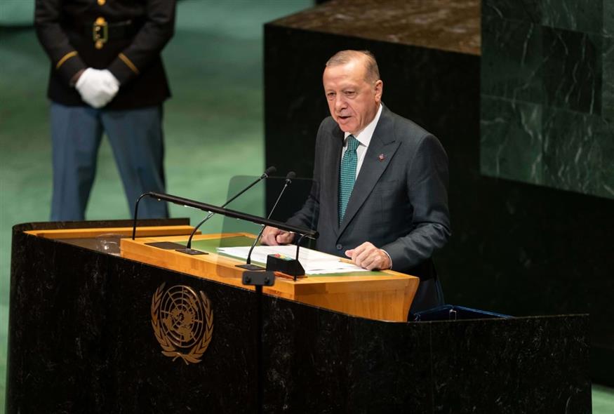Ο Ερντογάν στον ΟΗΕ (AP Photo/Yuki Iwamura)