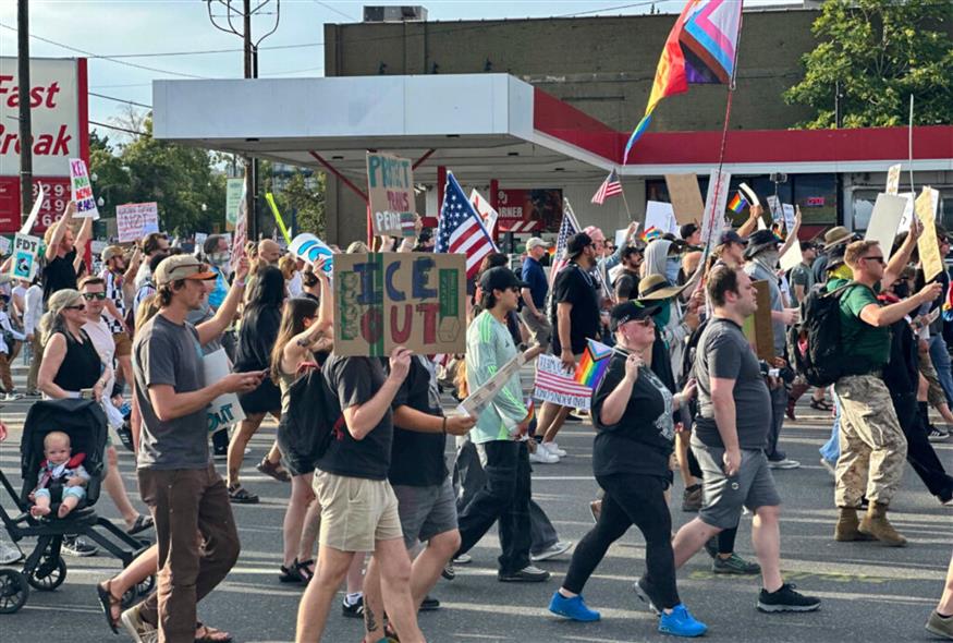 Διαδηλώσεις κατά Τραμπ/AP