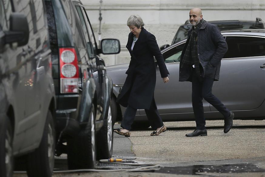 Η Βρετανίδα πρωθυπουργός Τερέζα Μέι (AP Photo/Tim Ireland)
