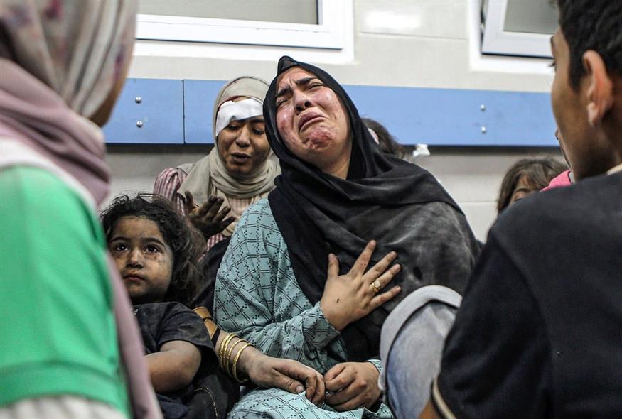 Τραματίες Παλαιστίνιοι στο νοσοκομείο αλ Σίφα (AP Photo/Abed Khaled)