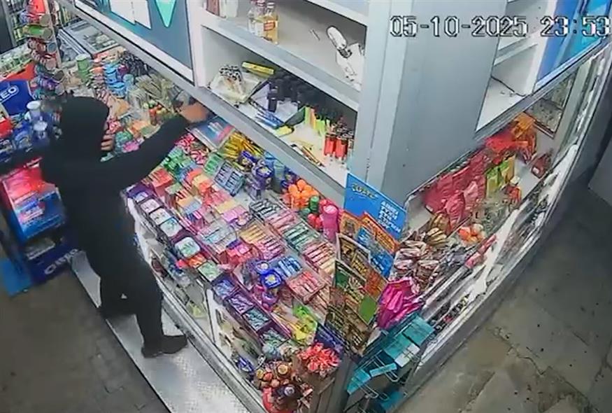 Ληστεία σε περίπτερα / video capture