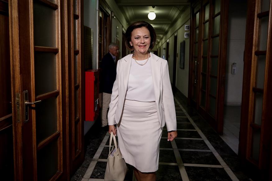 Η υφυπουργός Εσωτερικών Μαρίνα Χρυσοβελώνη (Eurokinissi/Γιάννης Παναγόπουλος)