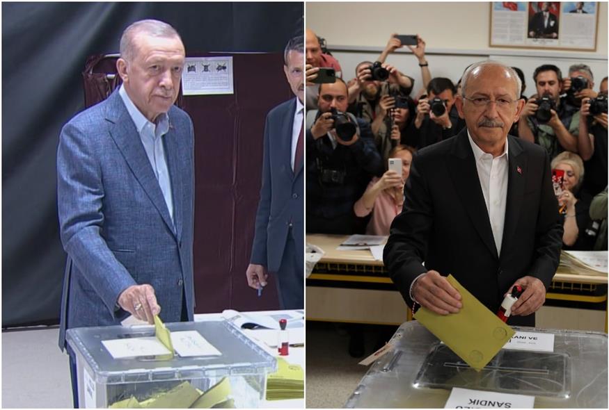 Ψήφισαν ο Ερντογάν και ο Κιλιτσντάρογλου