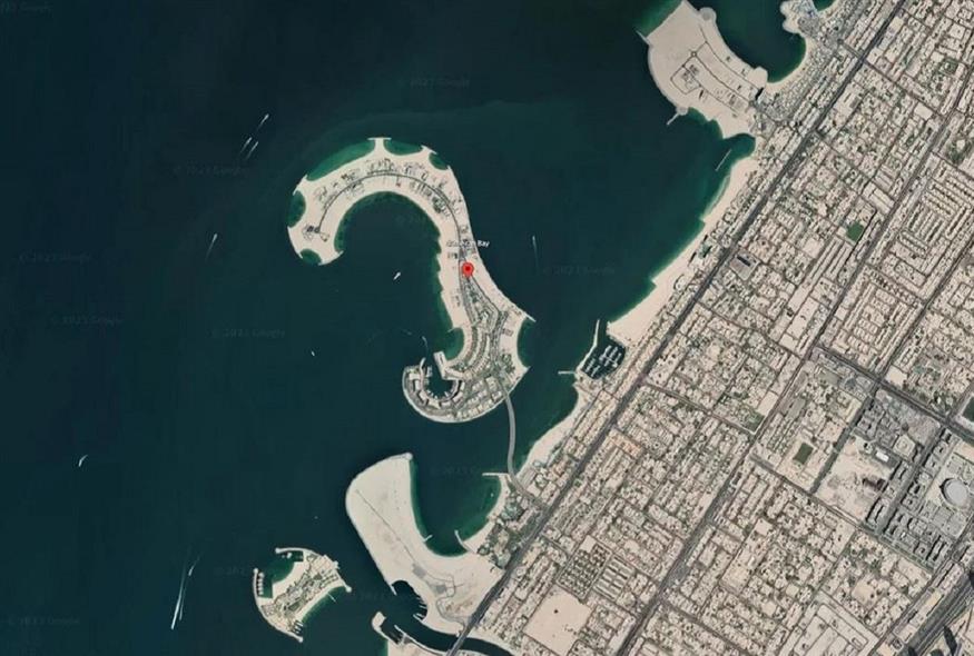Το Jumeirah Bay Island (Google Earth)