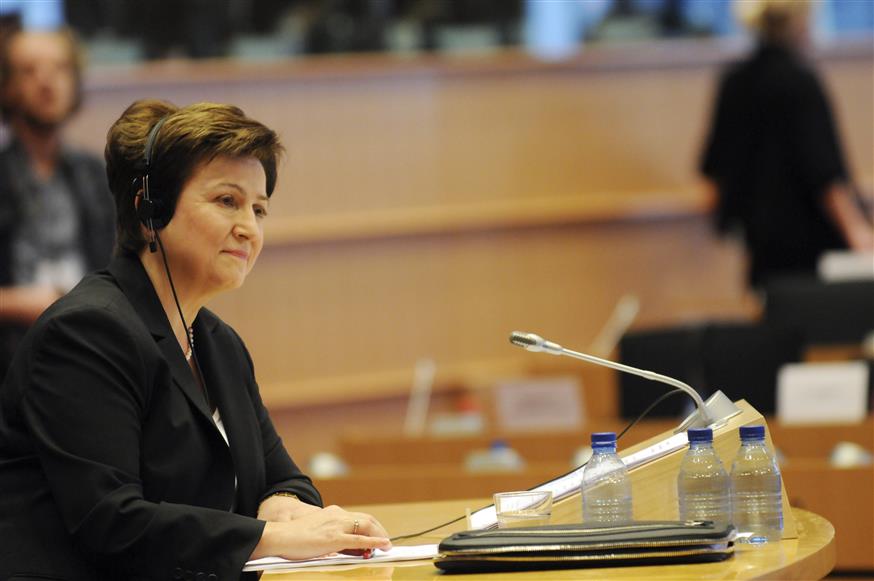 Η Κρισταλίνα Γκεοργκίεβα, διευθύντρια του ΔΝΤ (AP Photo/Thierry Charlier)