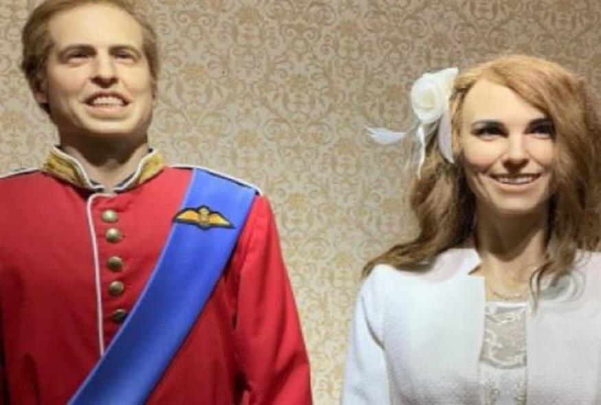 Τρομακτικά κέρινα ομοιώματα του Πρίγκιπα Ουίλιαμ και της Κέιτ Μίντλετον έγιναν viral/ Twitter