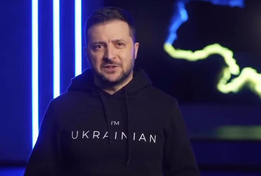 Το δικό του μήνυμα ειρήνης στους φιλάθλους σε όλο τον κόσμο θέλησε να στείλει ο Βολοντίμιρ Ζελένσκι (Video Capture)