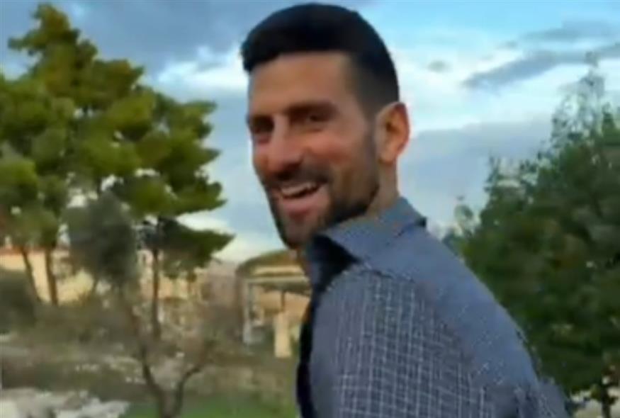 Στιγμιότυπο από το εν λόγω reel του Τζόκοβιτς (TikTok)