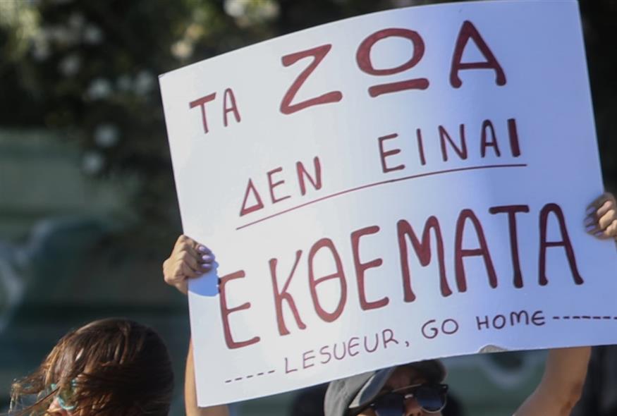 Συγκέντρωση διαμαρτυρίας στο Αττικό Ζωολογικό Πάρκο το 2022 (ΘΑΝΑΣΗΣ ΔΗΜΟΠΟΥΛΟΣ / EUROKINISSI)