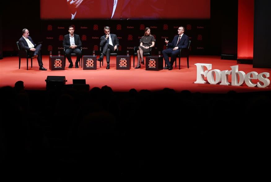 Ο Κυριάκος Μητσοτάκης στην εκδήλωση «Forbes 30 under 30» (ΙΝΤΙΜΕ)