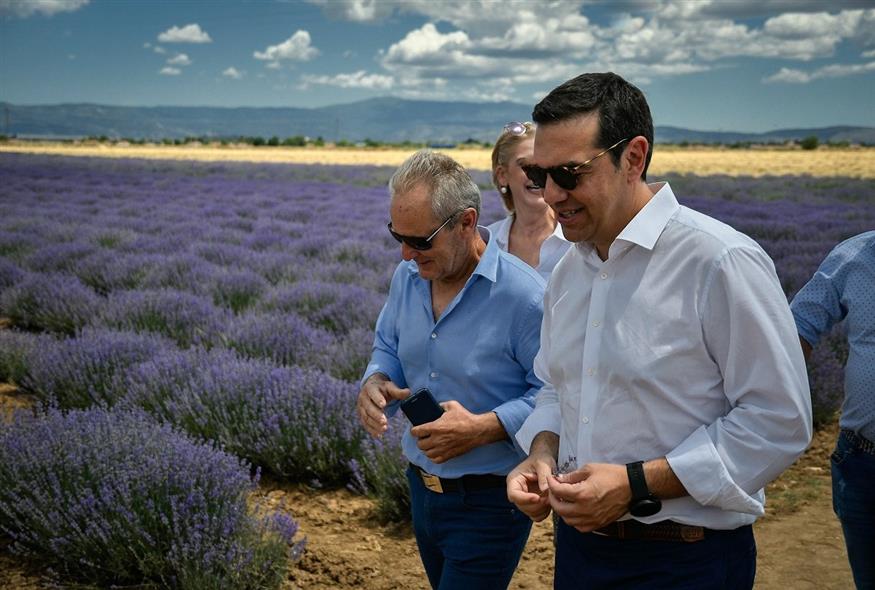 Ο Αλέξης Τσίπρας σε συνάντηση με αγρότες (Eurokinissi)