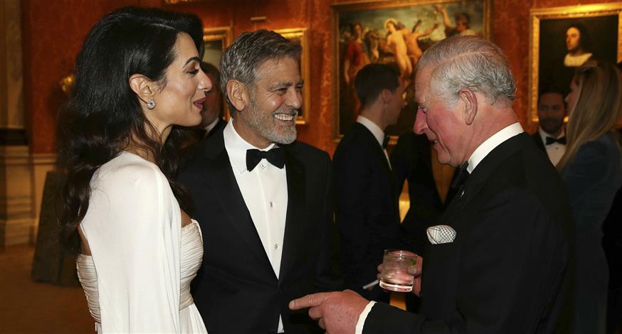 Αμάλ και Τζορτζ Κλούνεϊ, Πρίγκιπας Κάρολος (Chris Jackson/PA via AP)