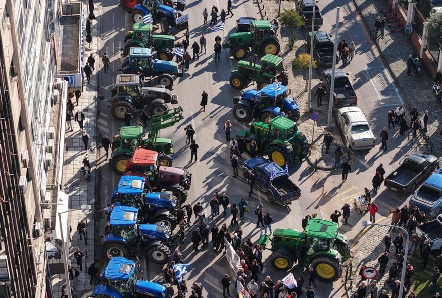 Αγρότες στη Θεσσαλονίκη (Eurokinissi)