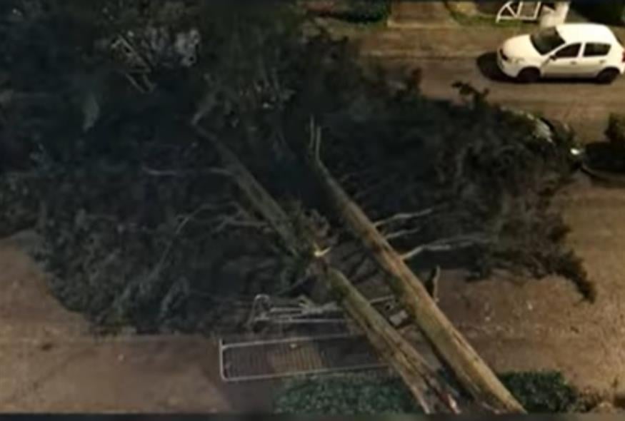 Η καταιγίδα Nils πλήττει τη Γαλλία (screenshot)