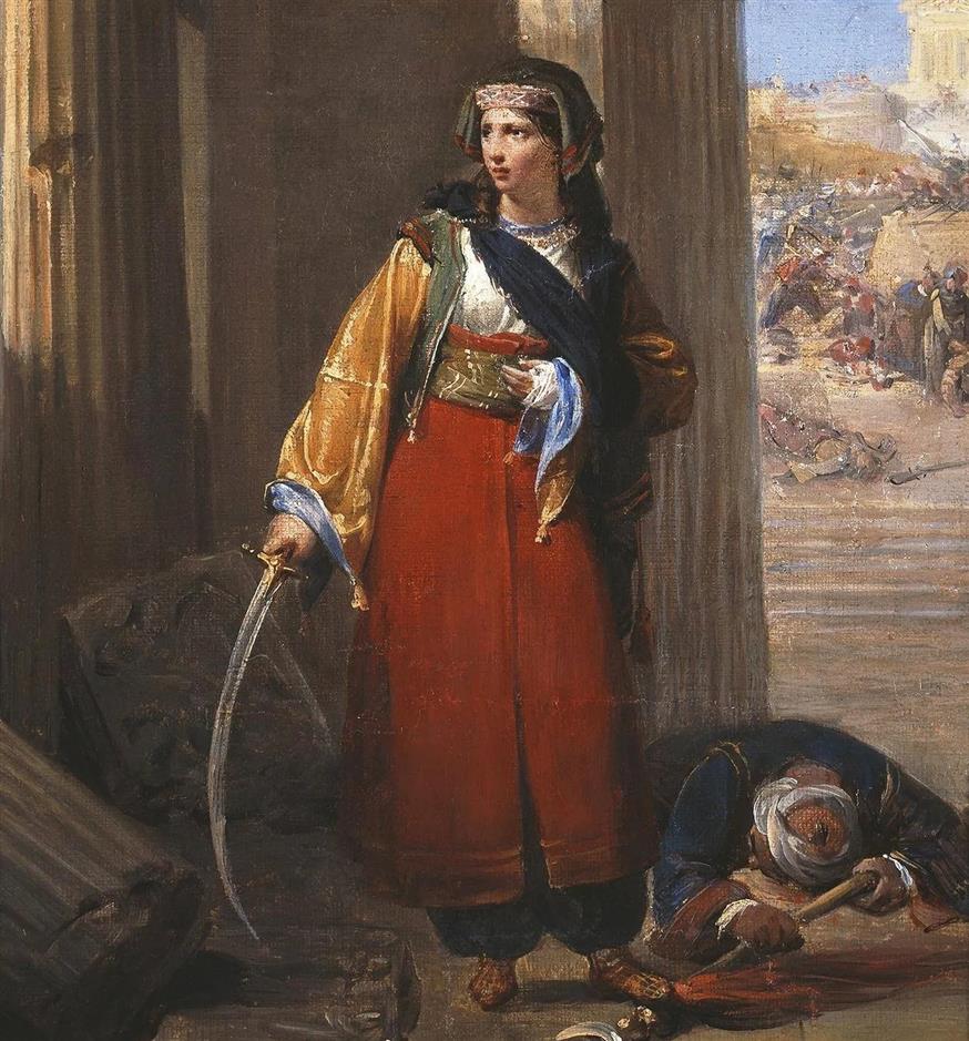«Η μάχη της Ακρόπολης-Ασήμω», πίνακας του Γάλλου Nicolas Louis Francois Gosse.