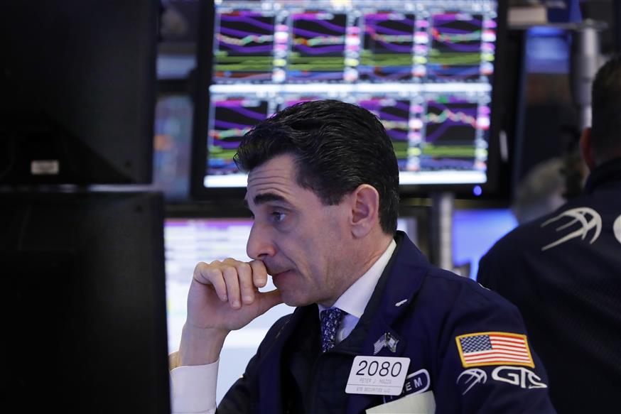 Προβληματισμός στη Wall Street (AP Photo/Richard Drew)