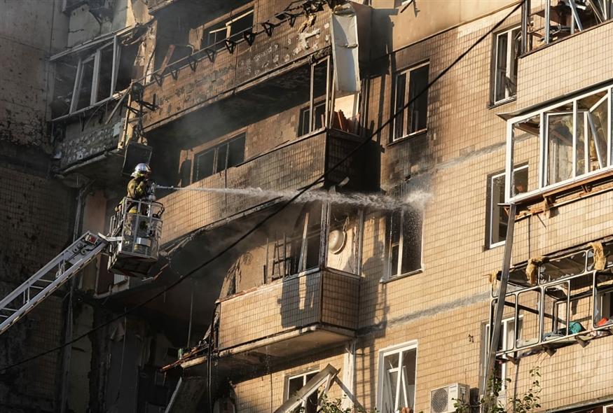 Ρωσικό χτύπημα στο Κίεβο/ΑP
