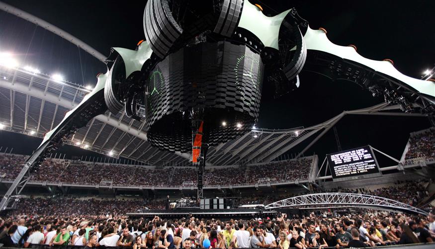 Από τη συναυλία των U2 στο Ολυμπιακό Στάδιο 2010 (Eurokinissi/ Μάντζιαρος)