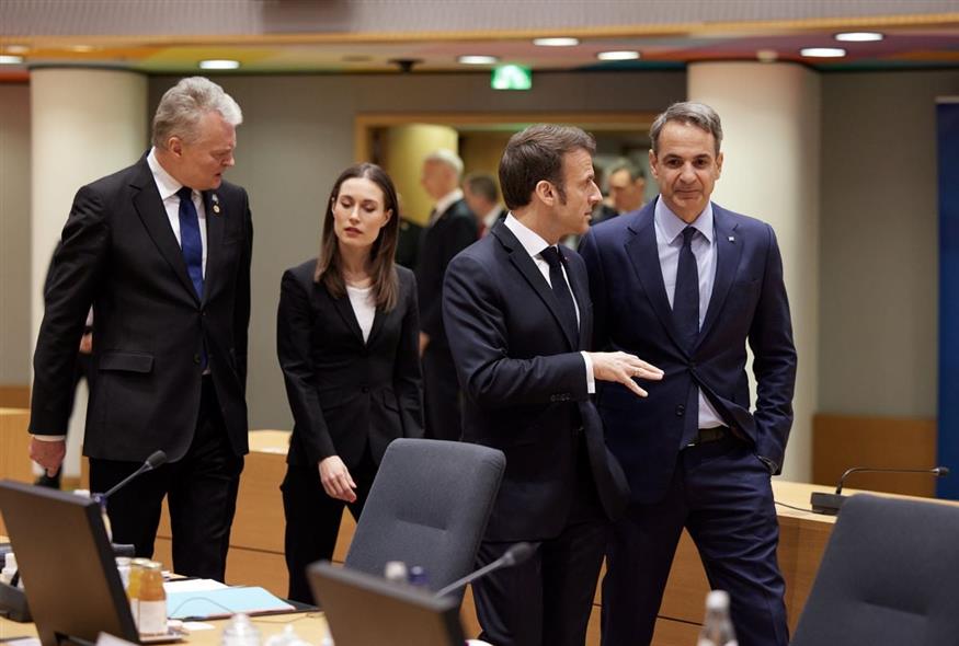 Στιγμιότυπο από την παρουσία του πρωθυπουργού στη Σύνοδο Κορυφής/Eurokinissi