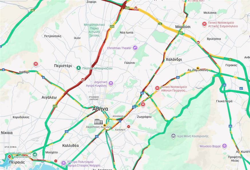 Κυκλοφορία σήμερα στην Αττική (3/11) Κυκλοφορία σήμερα στην Αττική (3/11)