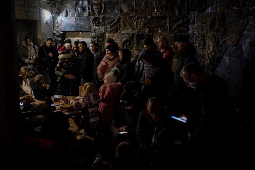 Καταφύγιο στη Λβιβ / AP Photo / Bernat Armangue