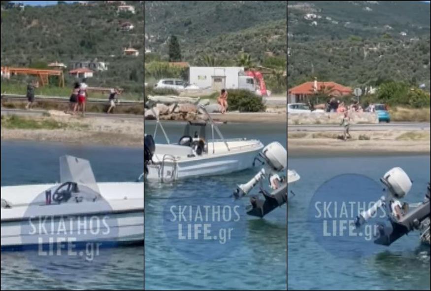 Αεροσκάφος έστειλε για βουτιά «περίεργη» τουρίστρια (Screenshots/skiathoslife.gr)