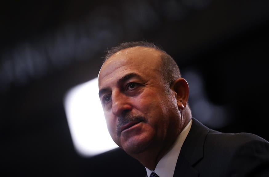 Ο υπουργός Εξωτερικών της Τουρκίας Μεβλούτ Τσαβούσογλου/(AP Photo/Francisco Seco)