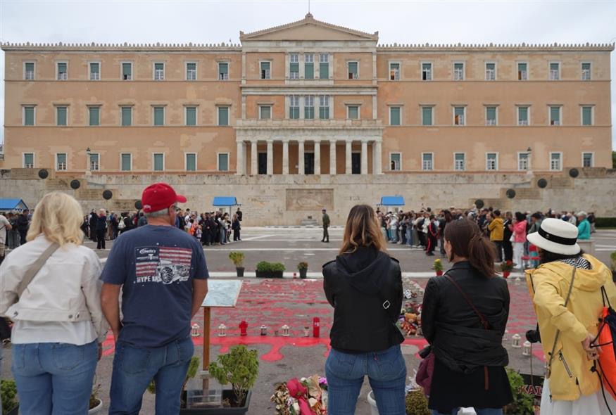 Τα ονόματα των θυμάτων των Τεμπών (EUROKINISSI)