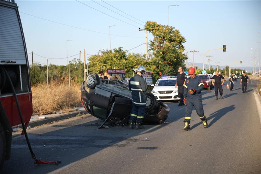 Λάρισα: Τροχαίο δυστύχημα με ανατροπή οχήματος (larisanet)