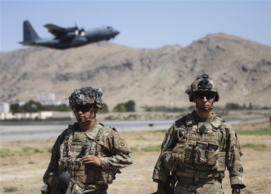 Το αεροδρόμιο στην Καμπούλ στις 24 Αυγούστου 2021 (Department of Defense via AP)