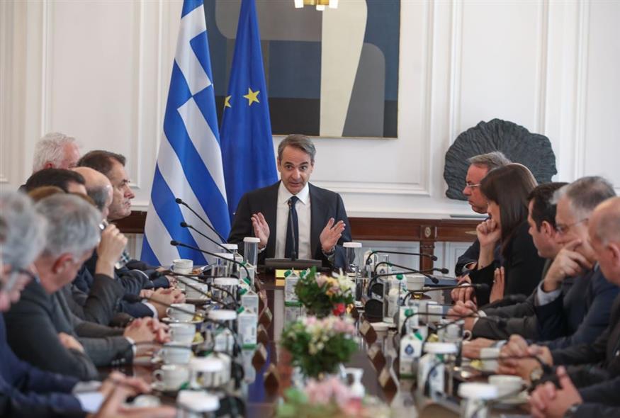 Ο Κυριάκος Μητσοτάκης στο υπουργικό συμβούλιο/Γραφείο Τύπου του πρωθυπουργού