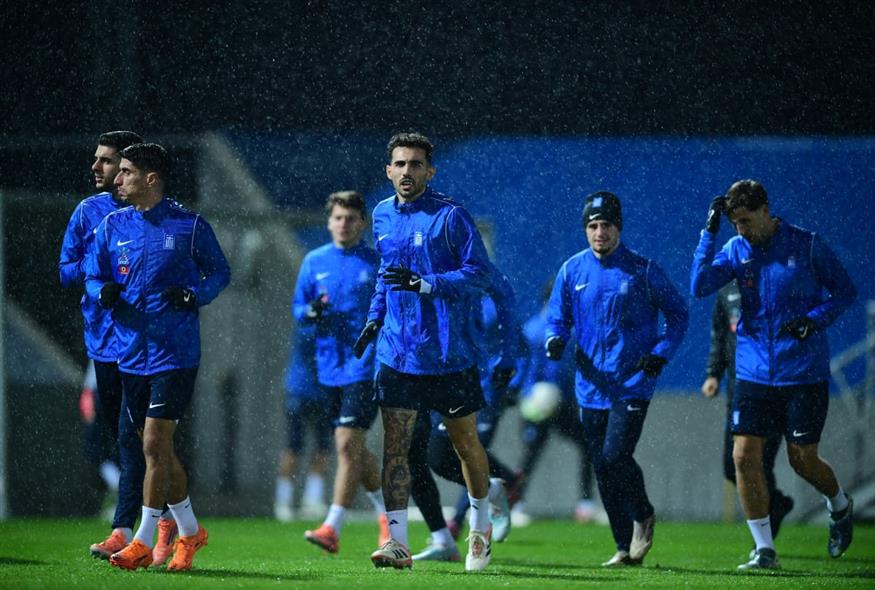 Από την προπόνηση της Εθνικής ενόψει του αγώνα (KLODIAN LATO / EUROKINISSI)