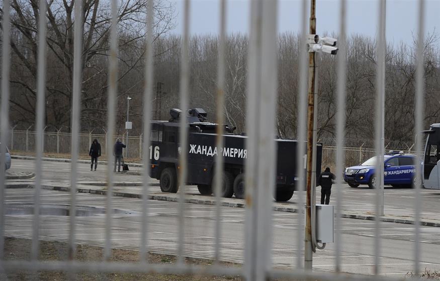 Βουλγάρικες δυνάμεις ασφαλείας στα σύνορα της Βουλγαρίας με την Τουρκία (AP Photo/Hristo Rusev)