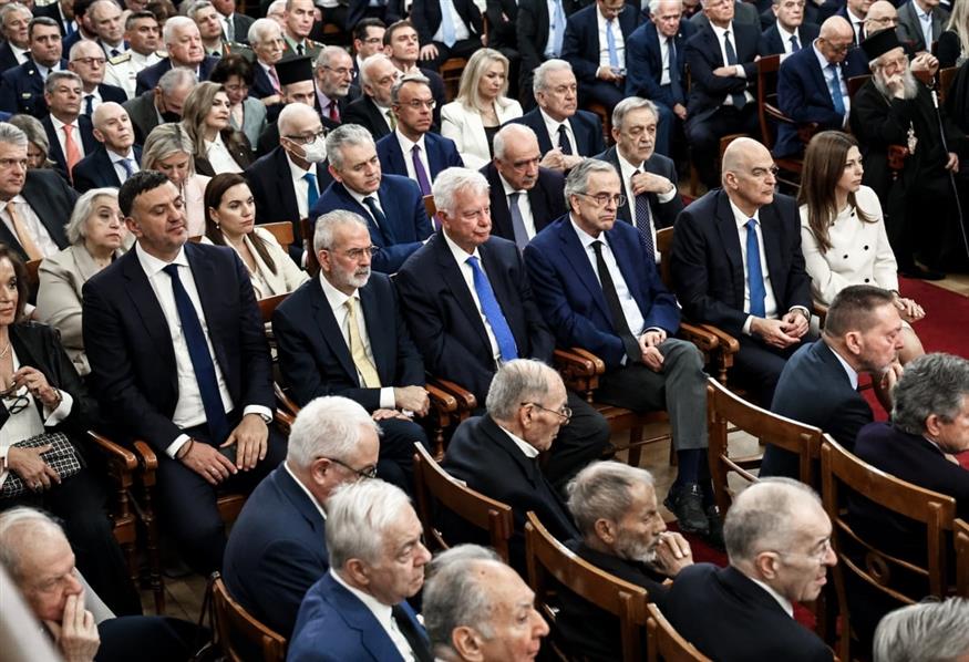 Το ακροατήριο στην τελετή αναγόρευσης του Ευάγγελου Βενιζέλου σε Επίτιμο Διδάκτορα του ΕΚΠΑ (ΓΙΑΝΝΗΣ ΠΑΝΑΓΟΠΟΥΛΟΣ/EUROKINISSI)