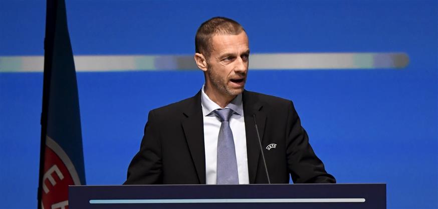 O πρόεδρος της UEFA Αλεξάντερ Τσέφεριν (Markku Ulander/Lehtikuva via AP)