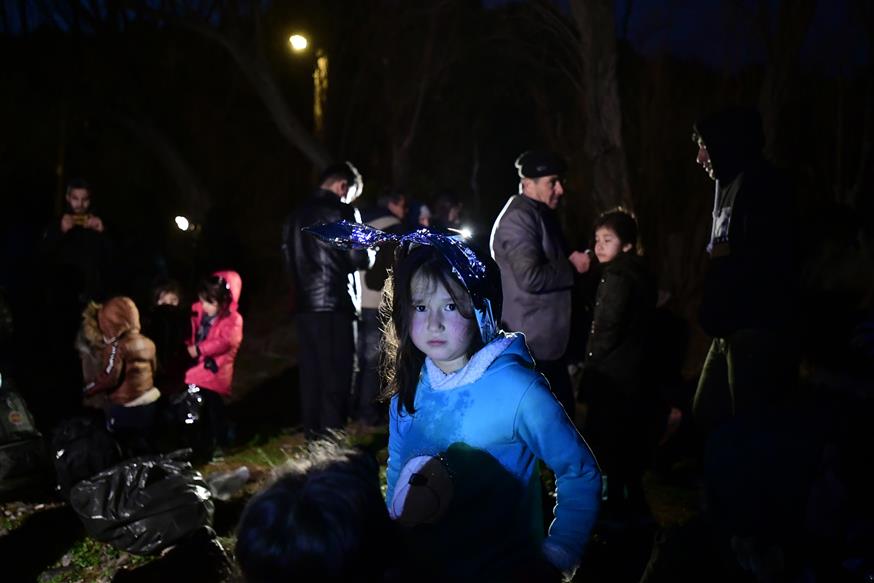 Πρόσφυγες στη Λέσβο/(AP Photo/Michael Varaklas)