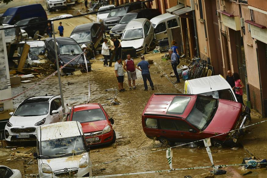 Τεράστιες ζημιές από τις πλημμύρες στην Ισπανία (copyright: Associated Press)
