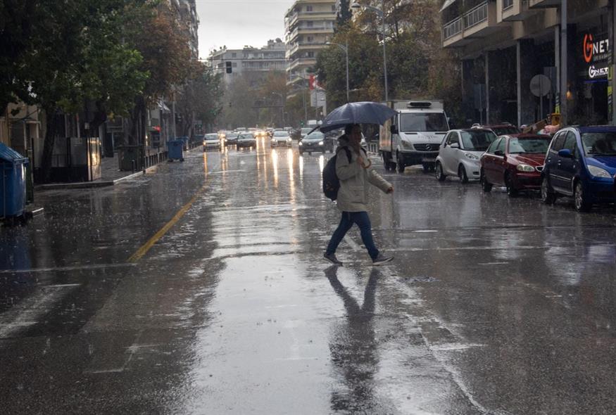 Βροχές στη Θεσσαλονίκη (EUROKINISSI)