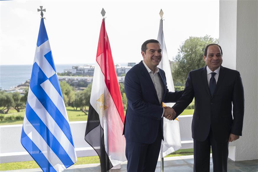Τσίπρας - Αλ Σίσι/(Andrea Bonetti/Greek Prime Minister's Office via AP)