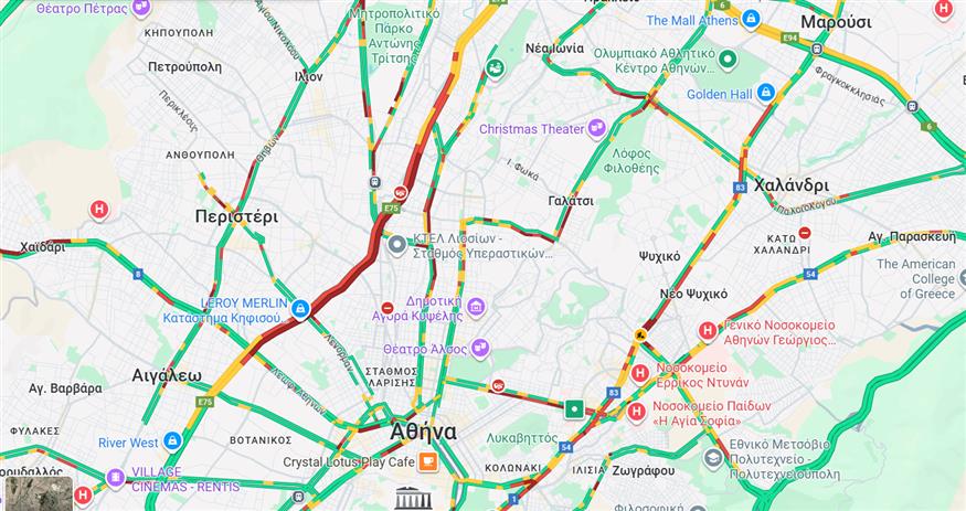 Κυκλοφορία σήμερα στην Αττική (24/10)